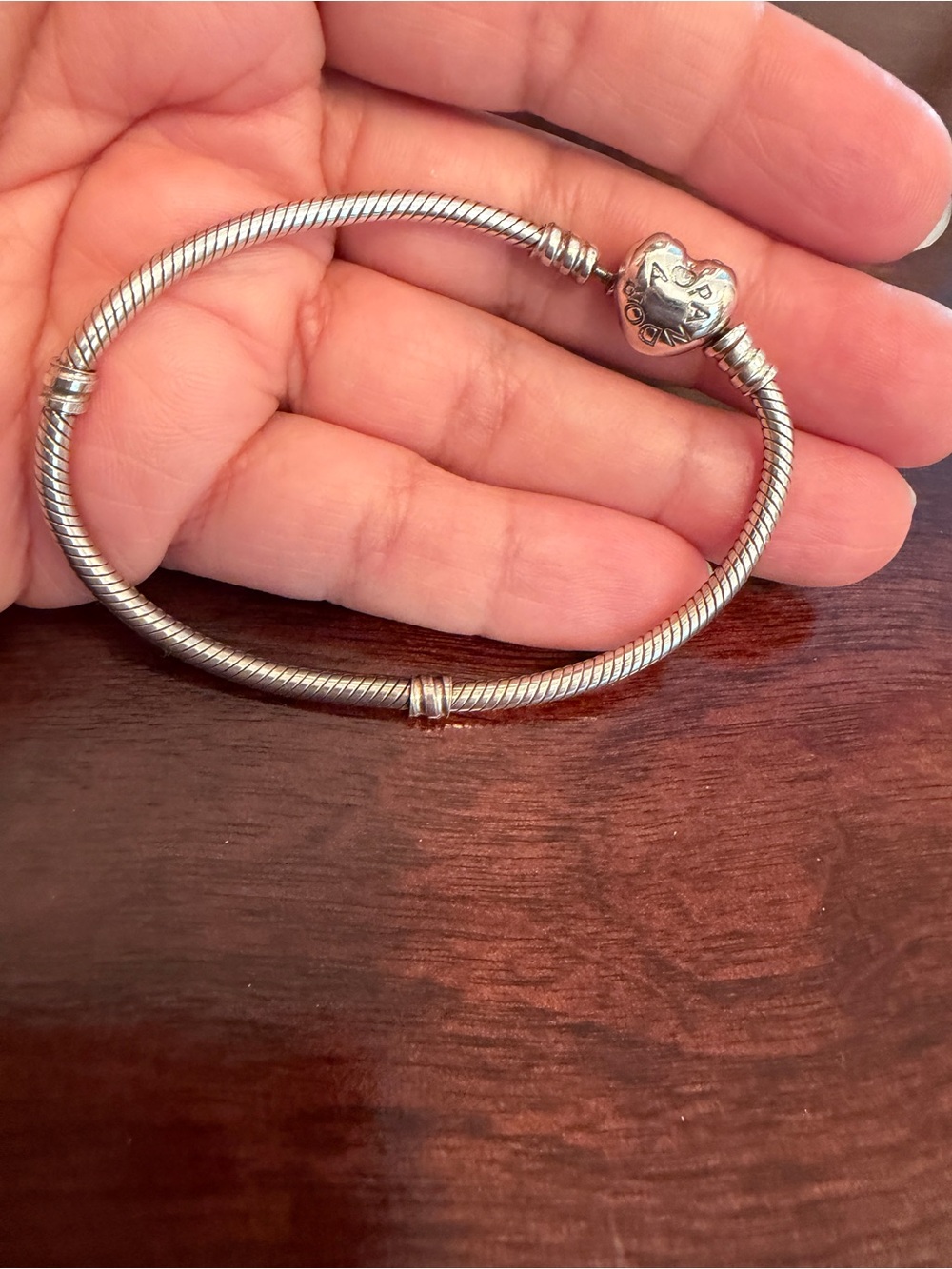 PANDORA STERLING SILVER
BRACELET, 7inch
